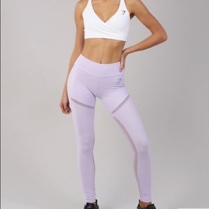 Lilac Gymshark Mesh Leggings